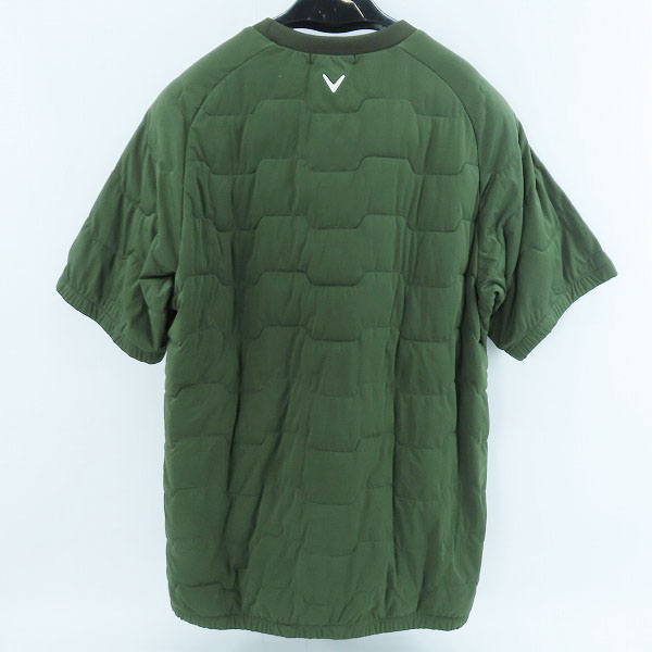 実際に弊社で買取させて頂いた【未使用】Callaway/キャロウェイ ゴルフウェア 中綿プルオーバージャケット カーキ C21216103/Lの画像 1枚目