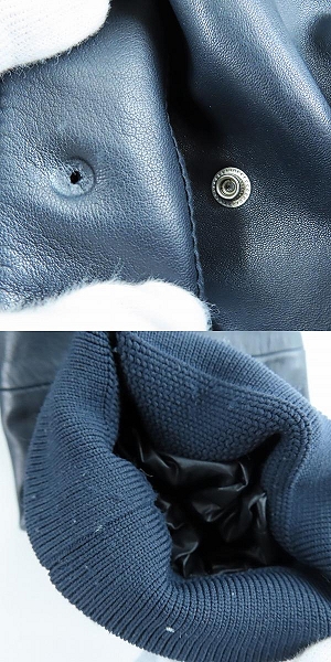 実際に弊社で買取させて頂いた【JPタグ】HUGO BOSS/ヒューゴボス ラムレザー ボンバージャケット 10219149 01/48の画像 8枚目