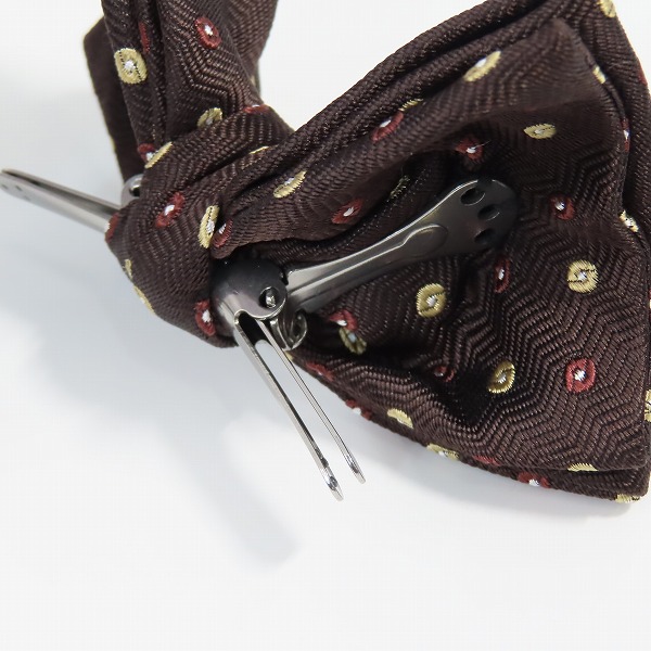 実際に弊社で買取させて頂いたGLAD HAND/グラッドハンド ブラウン総柄蝶ネクタイの画像 4枚目