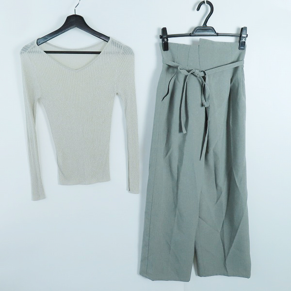 実際に弊社で買取させて頂いたMystrada/マイストラーダ ニット パンツ 2点セット