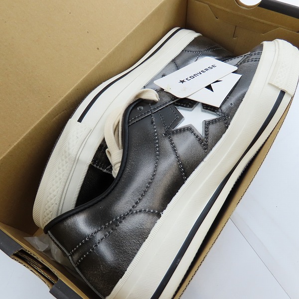 実際に弊社で買取させて頂いた【未使用】CONVERSE/コンバース ONE STAR USED OX ブラック/9.5の画像 7枚目