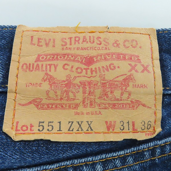 実際に弊社で買取させて頂いたLEVI'S/リーバイス 551ZXX デニムパンツ 551-0006/W31L36の画像 2枚目