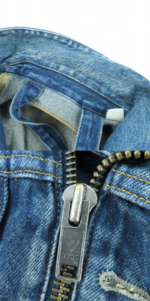実際に弊社で買取させて頂いたFACETASM × Levis/ファセッタズム×リーバイス BIKERS TRUCKER/バイカーデニムトラッカージャケット YA-JK-U06/XLの画像 9枚目