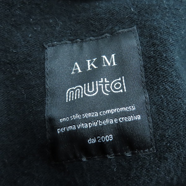実際に弊社で買取させて頂いたAKM×muta/エーケーエム×ムータ ジップアップ スウェット パーカー JO43/Mの画像 2枚目
