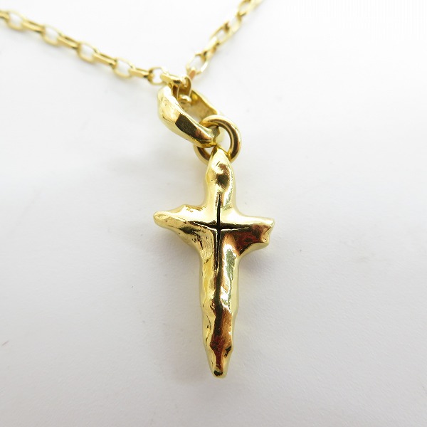 実際に弊社で買取させて頂いたBloody Mary/ブラッディマリー K18 ステールラペンダント/クロストップ/ハーフラウンド チェーンネックレスの画像 1枚目