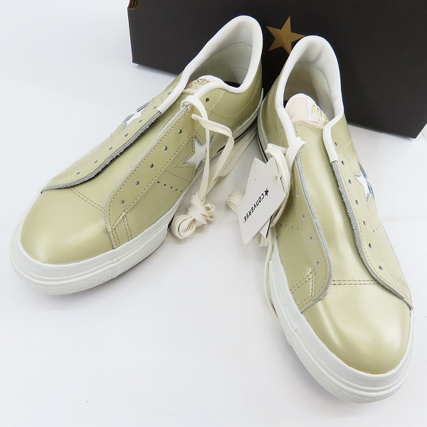 実際に弊社で買取させて頂いた【未使用】CONVERSE/コンバース ONE STAR CELEBRITY OX GLD/WHT/9