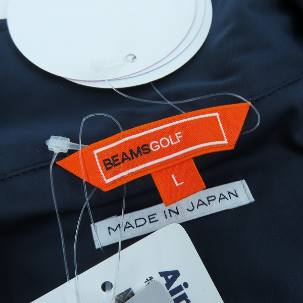 実際に弊社で買取させて頂いた【未使用】BEAMS GOLF/ビームスゴルフ ORANGE LABEL/スターフラッグロゴツアーエアシャットブルゾン 82-18-0223-444/Lの画像 2枚目