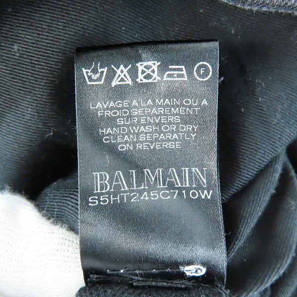 実際に弊社で買取させて頂いたBALMAIN/バルマン 15SS コーティング加工 ライダースジャケット S5HT245C710W/Sの画像 6枚目