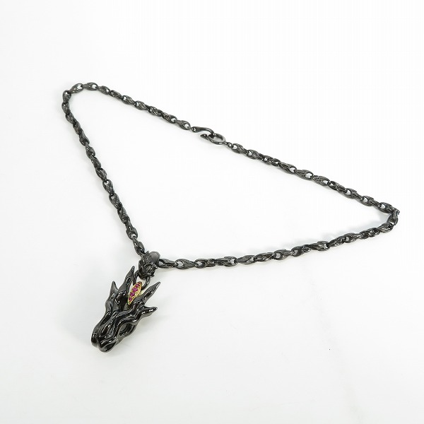 実際に弊社で買取させて頂いた【カスタム】Bloody Mary/ブラッディマリー GOD/ゴッド/神 ペンダント K18/ルビー クローリンクチェーン/ルテニウムコーティングの画像 8枚目