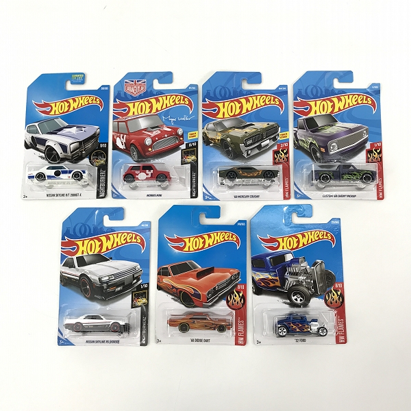 実際に弊社で買取させて頂いた【おまとめ/未開封】Hot Wheels/ホットウィール MERCURY COUGAR/NISSAN SKYLINE RS 他