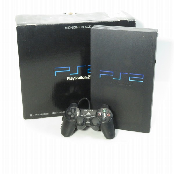 実際に弊社で買取させて頂いたSONY/ソニー PlayStation2/PS2/プレーステーション２ 本体 ミッドナイトブラック SCPH-50000 NB【簡易動作確認済】
