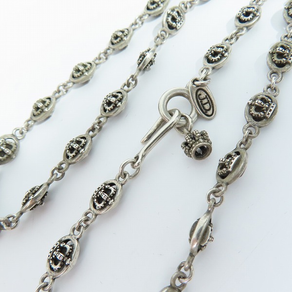 実際に弊社で買取させて頂いたJustin Davis/ジャスティンデイビス QE2 クラウン チェーンネックレス SNJ120 50cm