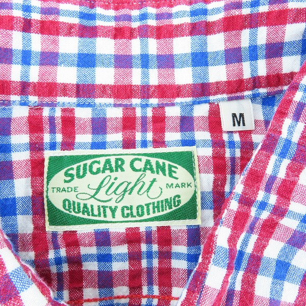 実際に弊社で買取させて頂いたSUGAR CANE/シュガーケーン チェック柄 半袖 シャツ SC36557 Mの画像 2枚目