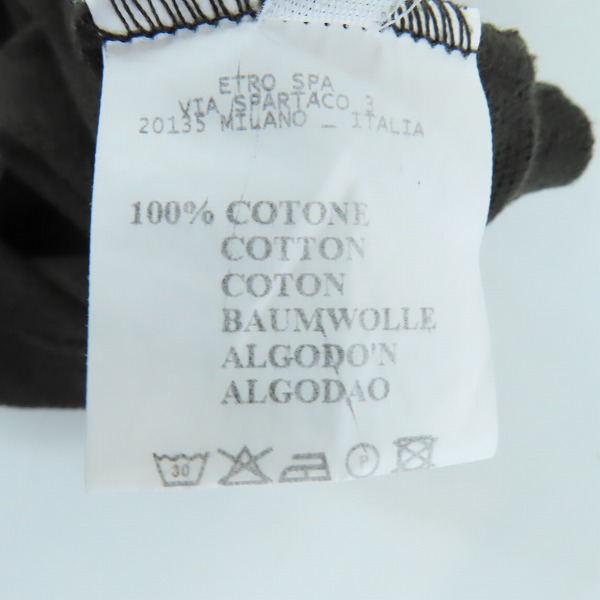 実際に弊社で買取させて頂いたETRO/エトロ 胸ロゴ刺繍 長袖ポロシャツ Sの画像 4枚目