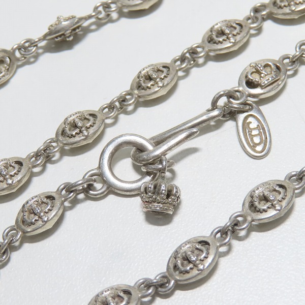 実際に弊社で買取させて頂いたJustin Davis/ジャスティンデイビス QE2 クラウン チェーンネックレス