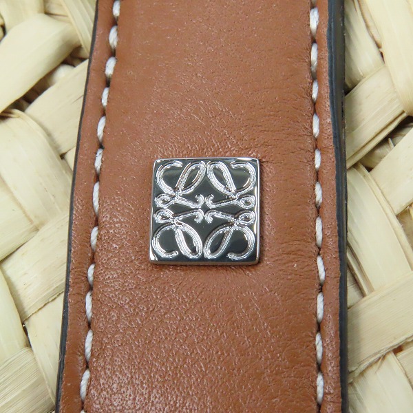 実際に弊社で買取させて頂いたLOEWE/ロエベ バスケットバッグ（ヤシの葉&カーフ）の画像 5枚目