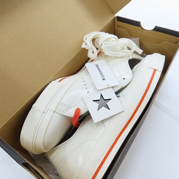 実際に弊社で買取させて頂いた【未使用】CONVERSE/コンバース One Star Ox White Blue Orange ワンスター /9.5の画像 7枚目