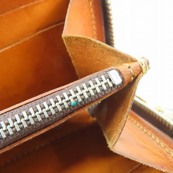 実際に弊社で買取させて頂いたREDMOON/レッドムーン ラウンドジップ レザー 長財布/ロングウォレット/SNTの画像 6枚目