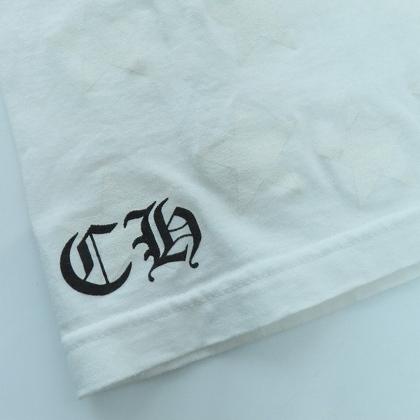 実際に弊社で買取させて頂いた【JPタグ】CHROME HEARTS/クロムハーツ 胸ポケット ホースシュー スタープリント 半袖 Tシャツ 2212-304-0645/Sの画像 7枚目