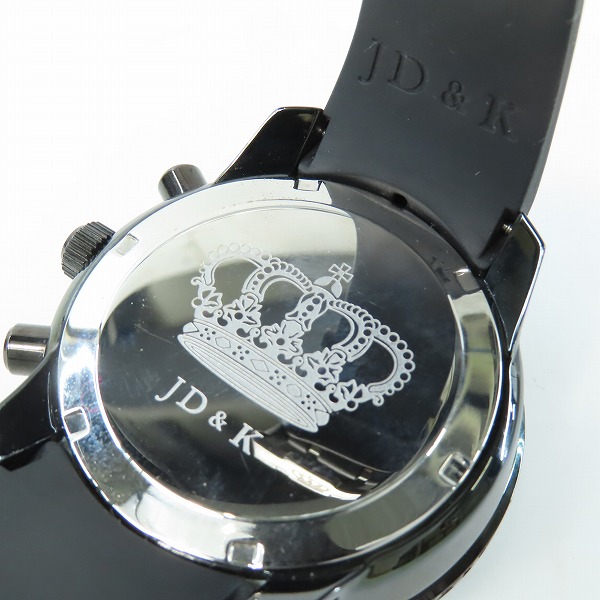 実際に弊社で買取させて頂いたJustin Davis×清春/ジャスティンデイビス×キヨハル コラボ クロノグラフ ラバーバンド 腕時計【動作未確認】の画像 3枚目
