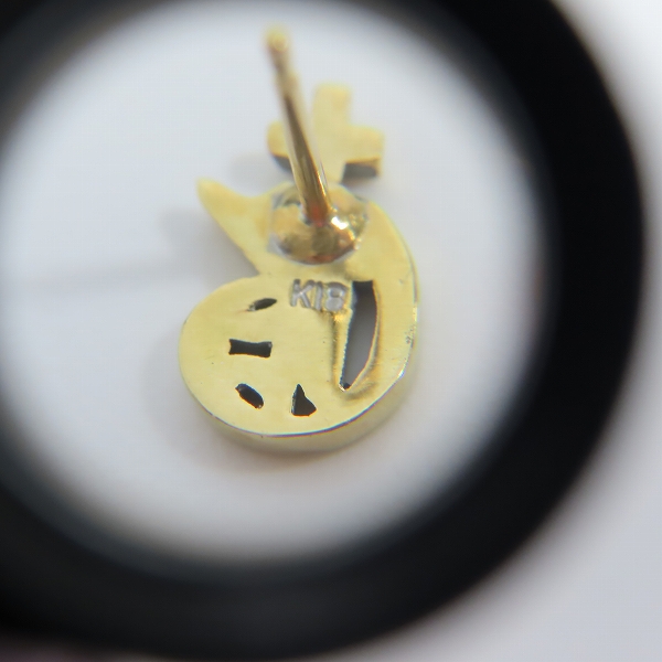 実際に弊社で買取させて頂いたGANGSTERVILLE/ギャングスタービル × galcia/ガルシア 18K トレードマークピアス ゴールドの画像 5枚目