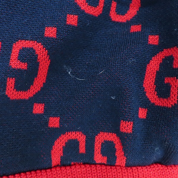 実際に弊社で買取させて頂いた【JPタグ】GUCCI/グッチ 18SS GGジャカード ジョガーパンツ/トラックパンツ 496920-X9L13/ネイビー/レッド/Mの画像 8枚目
