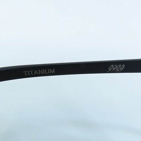 実際に弊社で買取させて頂いた999.9/フォーナインズ メガネフレーム アイウェア/メタルブロウフレーム S-880T-7の画像 6枚目