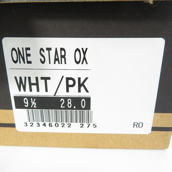 実際に弊社で買取させて頂いたCONVERSE/コンバース ONE STAR OX ワンスター WHT/PK 9.5の画像 9枚目