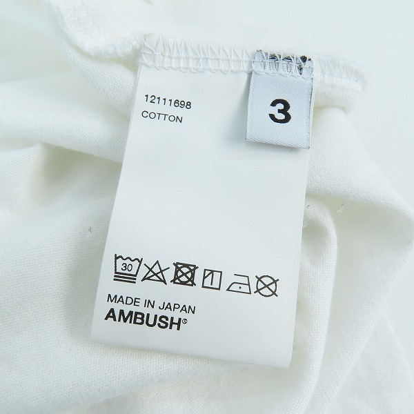 実際に弊社で買取させて頂いたAMBUSH/アンブッシュ LOGO T-SHIRT/ロゴTシャツ 12111698/3の画像 3枚目