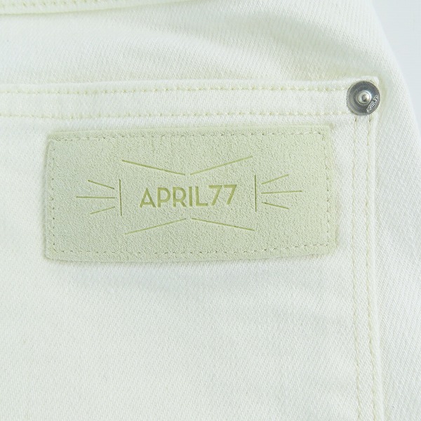 実際に弊社で買取させて頂いたApril77/エイプリル77 JOEY スキニーホワイトデニムパンツ/W34L34の画像 6枚目