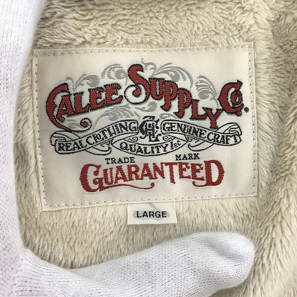 実際に弊社で買取させて頂いたCALEE SUPPLY Co./キャリー 18AW ワッペン付き 裏ボア Nylon Coach Jacket/ナイロン コーチジャケット Lの画像 2枚目