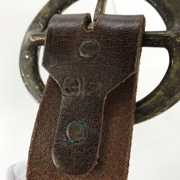 実際に弊社で買取させて頂いたHollywood Trading Company /HTC/エイチティーシー PEACE レザーベルト/32の画像 4枚目