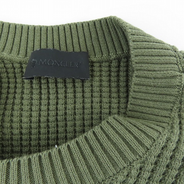 実際に弊社で買取させて頂いた【JPタグ】MONCLER/モンクレール GIROCOLLO TRICOT 長袖ワッフル ニットセーター I20919C00007 M1367/Mの画像 9枚目