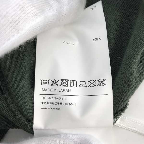 実際に弊社で買取させて頂いたWTAPS/ダブルタップス 長袖Tシャツ コットン 232ATDT-CSM11/3の画像 4枚目