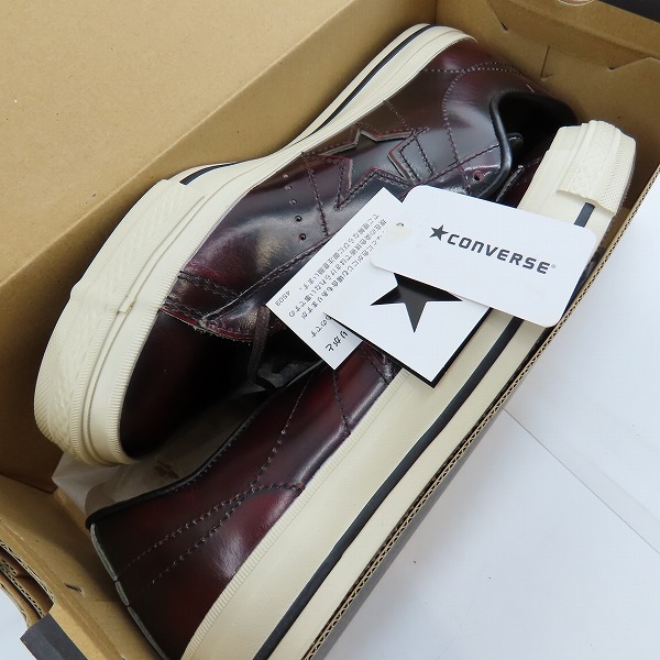 実際に弊社で買取させて頂いた【未使用】CONVERSE/コンバース ONE STAR OX WINE コンバース ワンスター レザー/日本製 /9.5の画像 7枚目