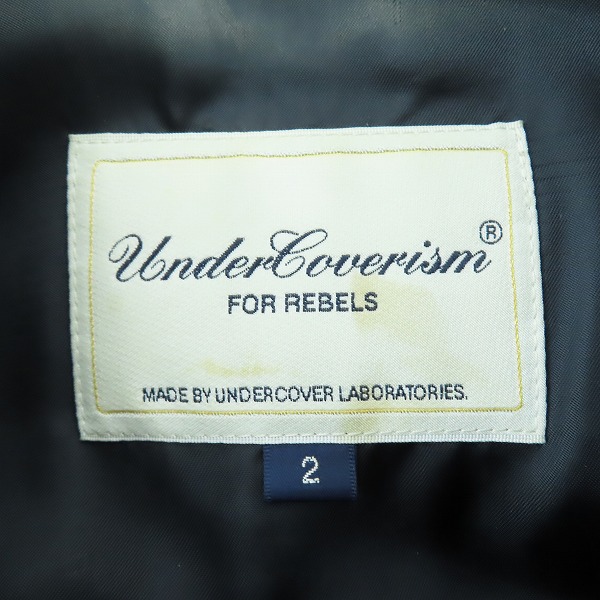 実際に弊社で買取させて頂いたUNDERCOVER/アンダーカバー 08SS ラムレザー シングル ライダース ジャケット A4209/2の画像 2枚目