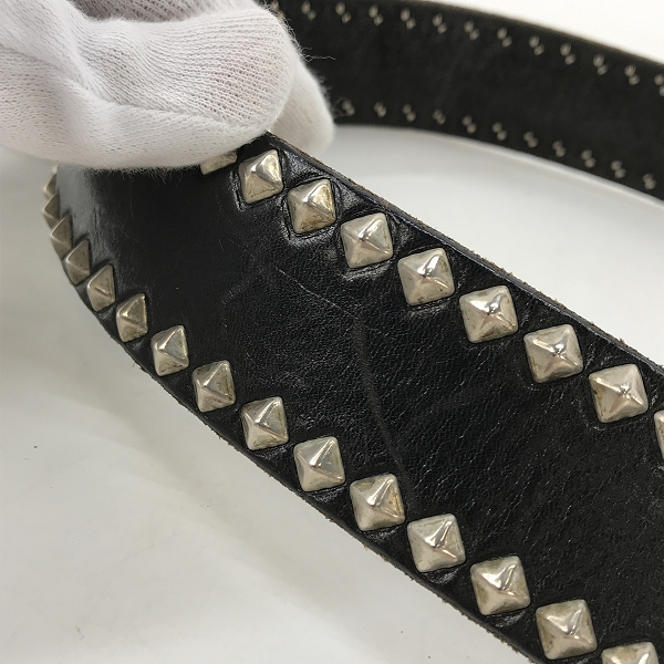 実際に弊社で買取させて頂いたBACKBONE×HTC/バックボーン エイチティーシー コラボ スタッズ 付き バックルベルト/36の画像 5枚目