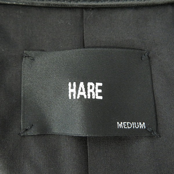 実際に弊社で買取させて頂いたHARE/ハレ 羊革/ラムレザー シングルライダースジャケット HA03006AD Mの画像 2枚目