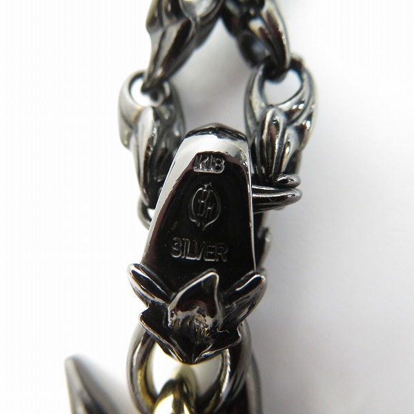 実際に弊社で買取させて頂いた【カスタム】Bloody Mary/ブラッディマリー GOD/ゴッド/神 ペンダント K18/ルビー クローリンクチェーン/ルテニウムコーティングの画像 5枚目