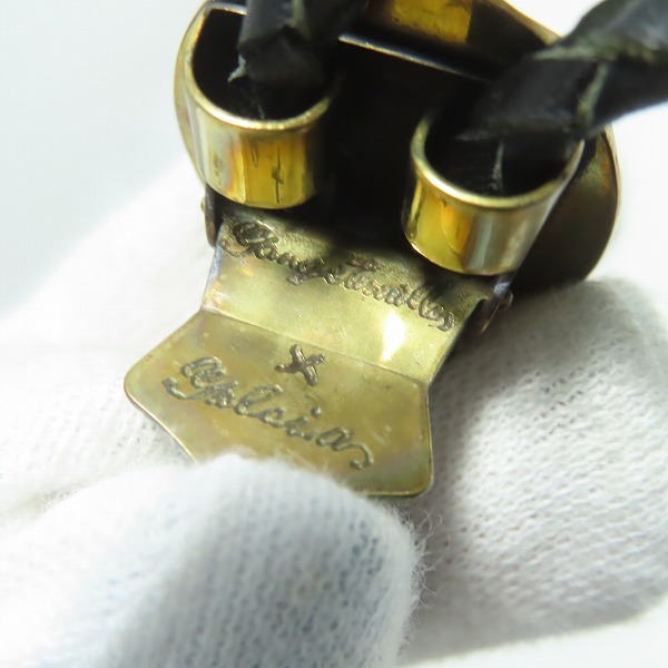 実際に弊社で買取させて頂いた(1)GANGSTERVILLE×Galcia/ギャングスタービル×ガルシア G ループタイ/ボロタイ/ブラス/シルバーの画像 7枚目