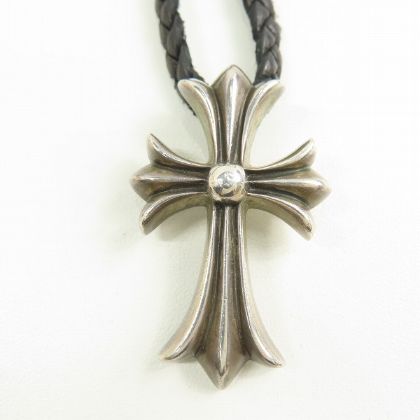 実際に弊社で買取させて頂いたCHROME HEARTS/クロムハーツ スモールCHクロスペンダントw/レザーブレードの画像 1枚目
