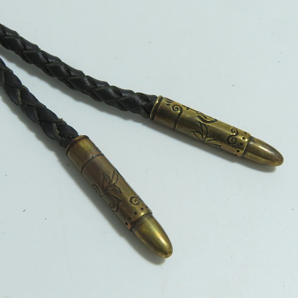 実際に弊社で買取させて頂いた(4)GANGSTERVILLE×Galcia/ギャングスタービル×ガルシア G ループタイ/ボロタイ/ブラス/シルバーの画像 4枚目