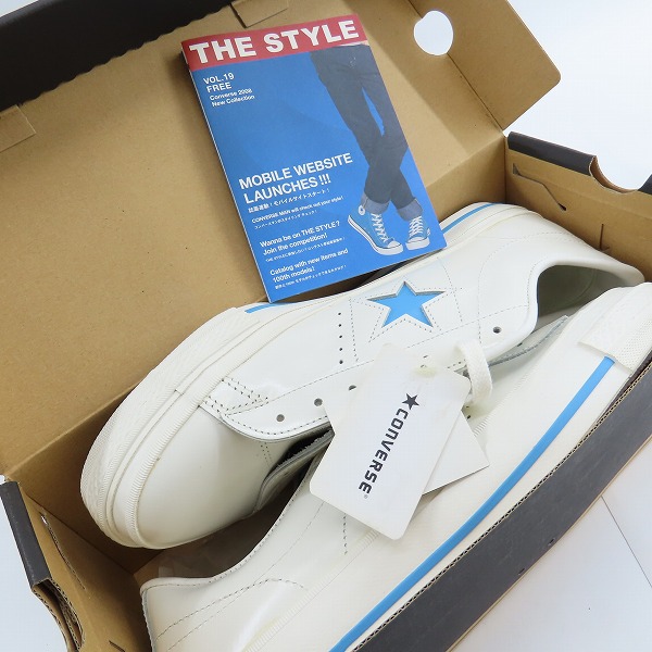 実際に弊社で買取させて頂いた【未使用】CONVERSE/コンバース ONE STAR OX WHT/L.BLU/10.5の画像 8枚目