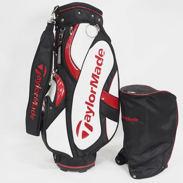 実際に弊社で買取させて頂いたTaylorMade/テーラーメイド CB105V 9.5型 5分割キャディバッグ ブラックｘホワイトｘレッド