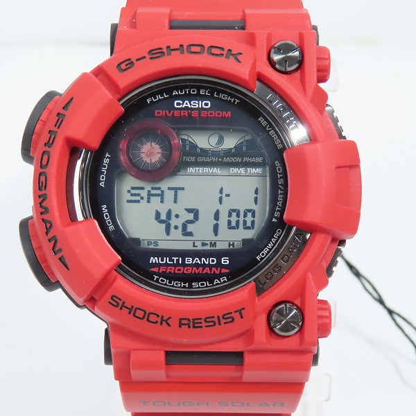 実際に弊社で買取させて頂いたG-SHOCK/Gショック FROGMAN/フロッグマン メンインバーニングレッド 電波ソーラー 腕時計 GWF-1000RD-4JFの画像 1枚目