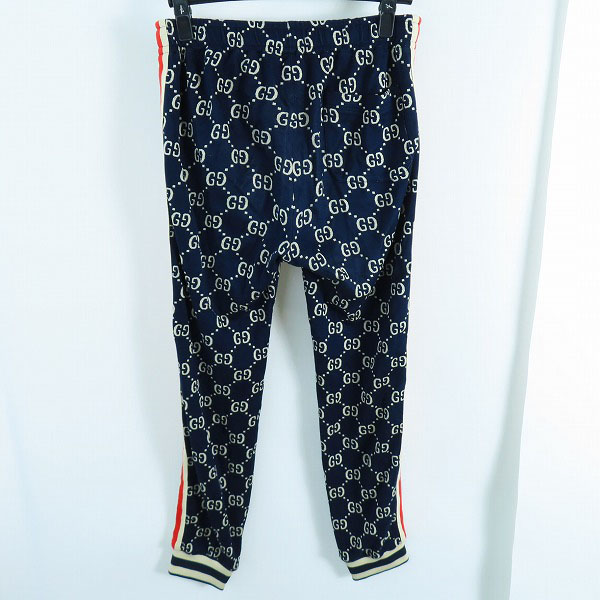 実際に弊社で買取させて頂いた【JPタグ】GUCCI/グッチ 18AW GGジャカード ジョギングパンツ/ジョガーパンツ/トラックパンツ 496920 X9V05/Sの画像 1枚目