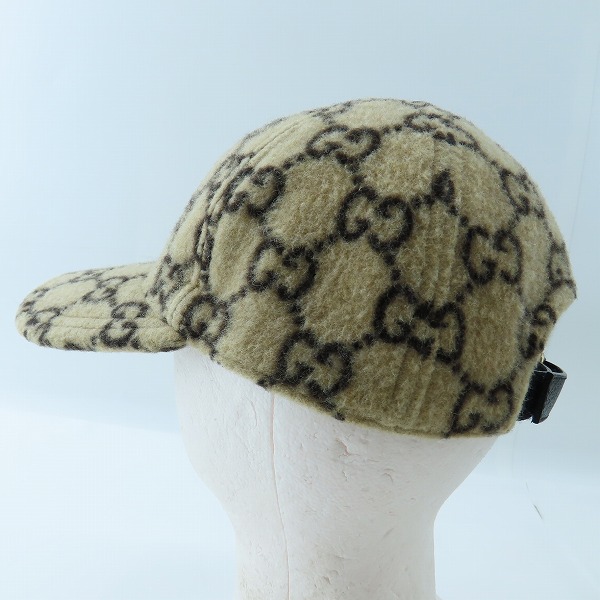 実際に弊社で買取させて頂いたGUCCI/グッチ GGロゴ ウールキャップ/帽子 517074 599225の画像 2枚目