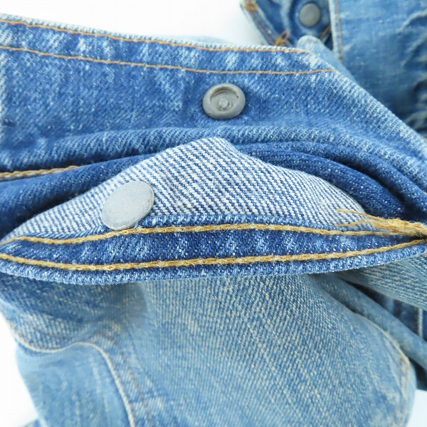 実際に弊社で買取させて頂いたLevi's/リーバイス 60～70s ブッシュデニムパンツ ボタン裏刻印38 42タロンジップ オレンジタブ チェーンステッチの画像 6枚目