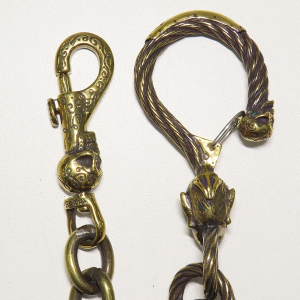 実際に弊社で買取させて頂いた(1)GANGSTERVILLE×Galcia/ギャングスタービル×ガルシア DEVIL/デビル ウォレットチェーン ブラス/真鍮の画像 2枚目