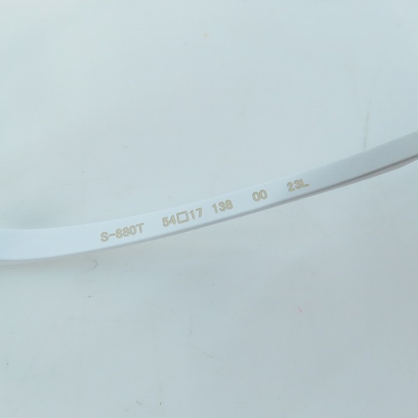 実際に弊社で買取させて頂いた999.9/フォーナインズ メガネフレーム アイウェア/メタルブロウフレーム S-880Tの画像 7枚目